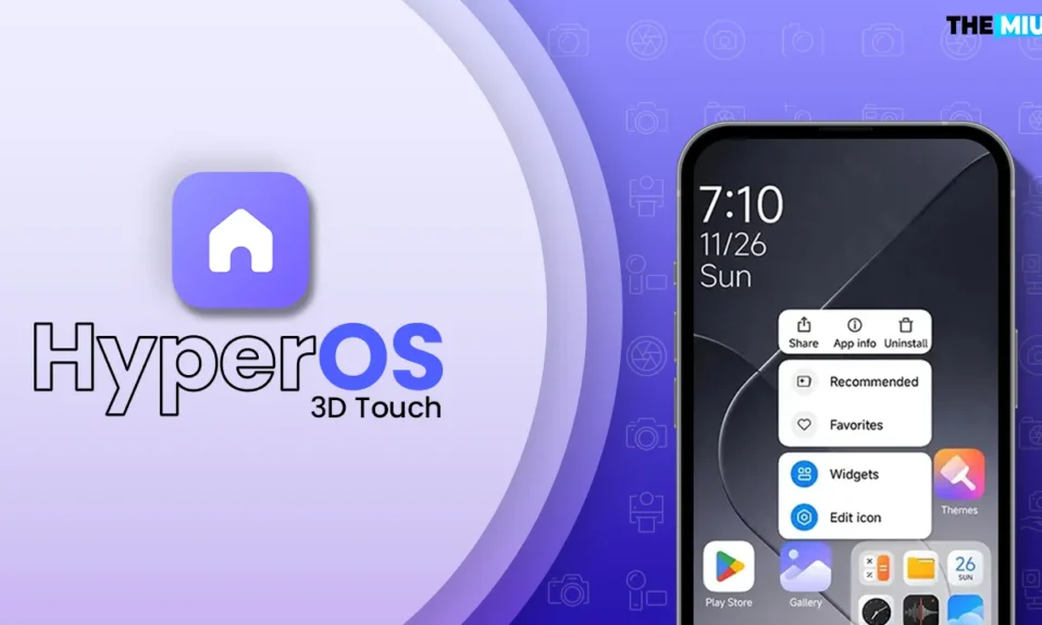 HyperOS System Launcher Yeni 3D Touch Özelliği